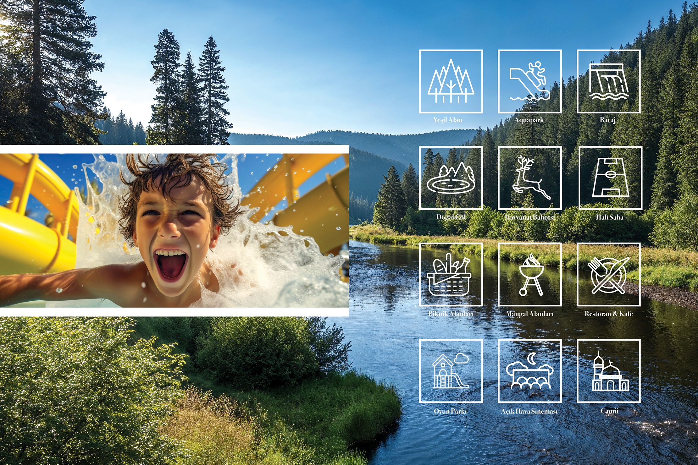 Tarsus Alıcı Center iş merkezi piknik orman aquapark